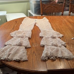 Barely Legal Sexy Beige Lace Three Piece Set Size L